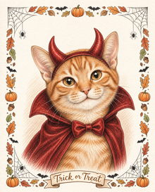 Halloween Pet Portrait – Little Devil