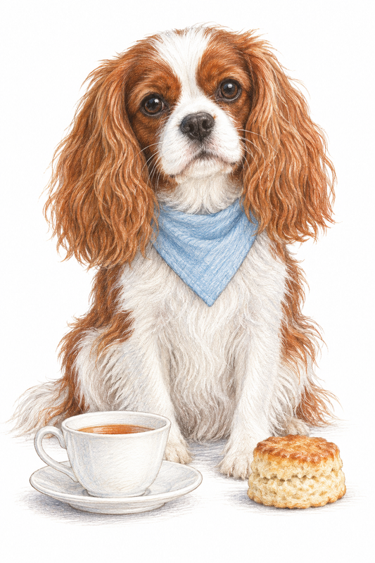 Painted Paws personalised kitchen-cafe-bar-themed pet portrait — Afternoon Tea Host