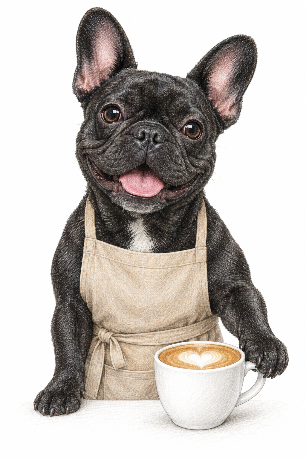 Painted Paws personalised kitchen-cafe-bar-themed pet portrait — Café Barista