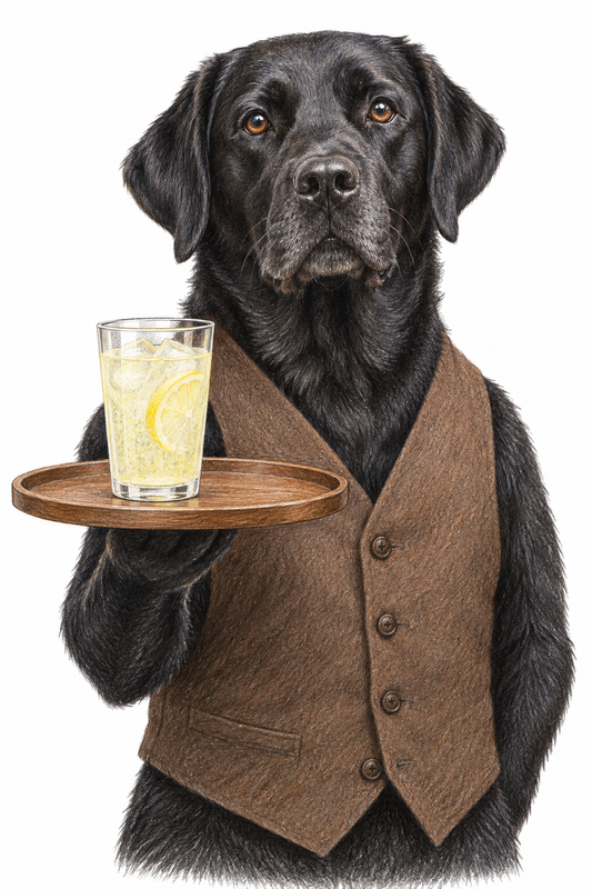 Painted Paws personalised kitchen-cafe-bar-themed pet portrait — Country Pub Landlord