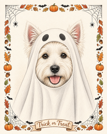 Halloween Pet Portrait – Ghost