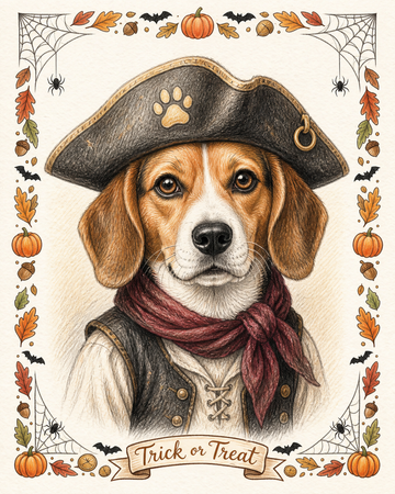 Halloween Pet Portrait – Pirate