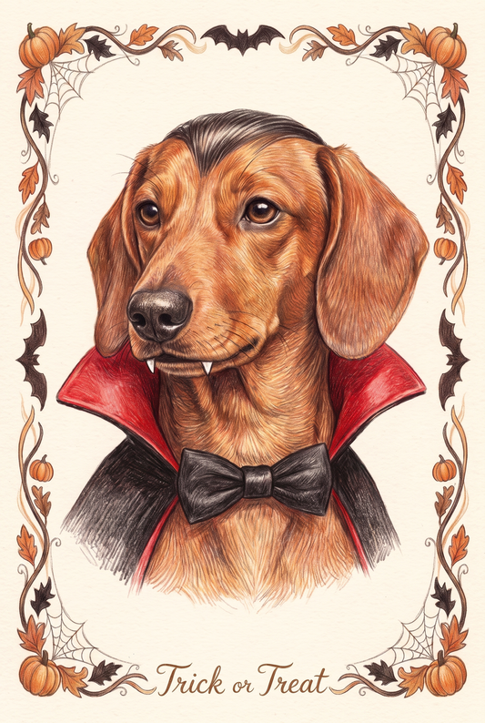 Painted Paws Halloween pet portrait — Vampire