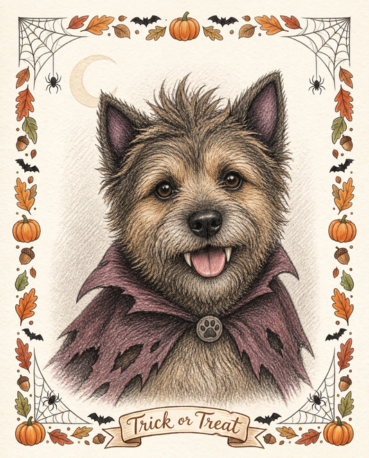 Painted Paws Halloween pet portrait — Werewolf