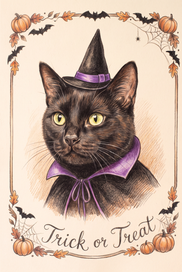 Halloween Pet Portrait – Witch