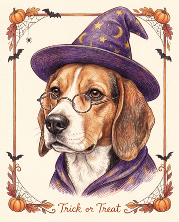 Halloween Pet Portrait – Wizard