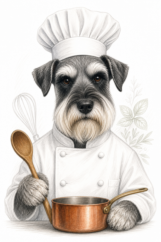 Painted Paws personalised work-themed pet portrait — Head Chef