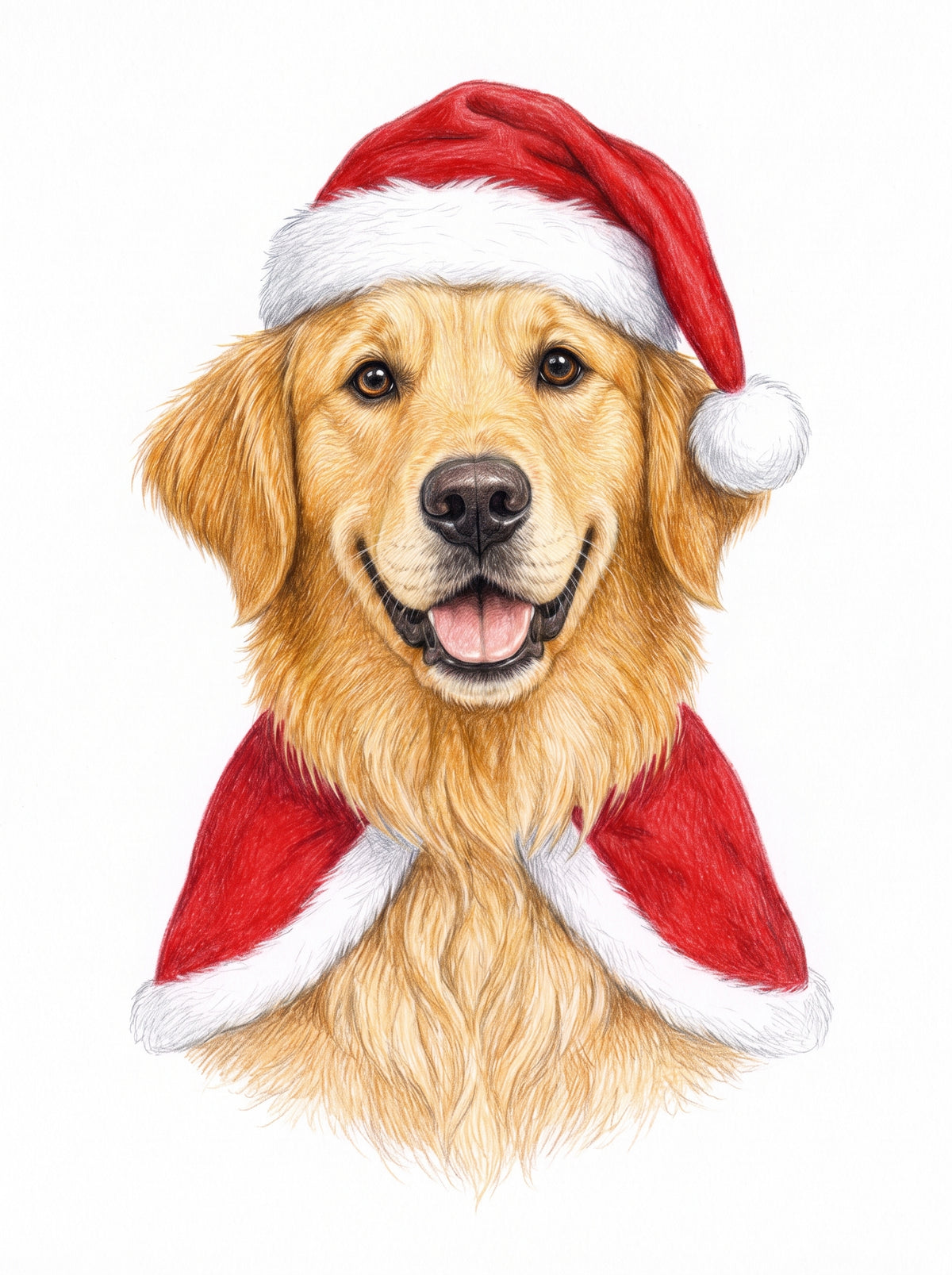 Santa Paws Christmas pet portrait example