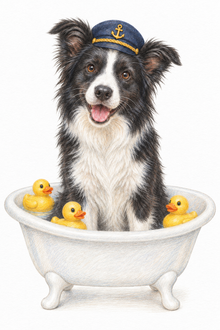 Bathroom & Spa Pets Portrait – Rubber Duck Captain