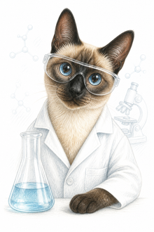 Pets at Work Portrait – Scientist